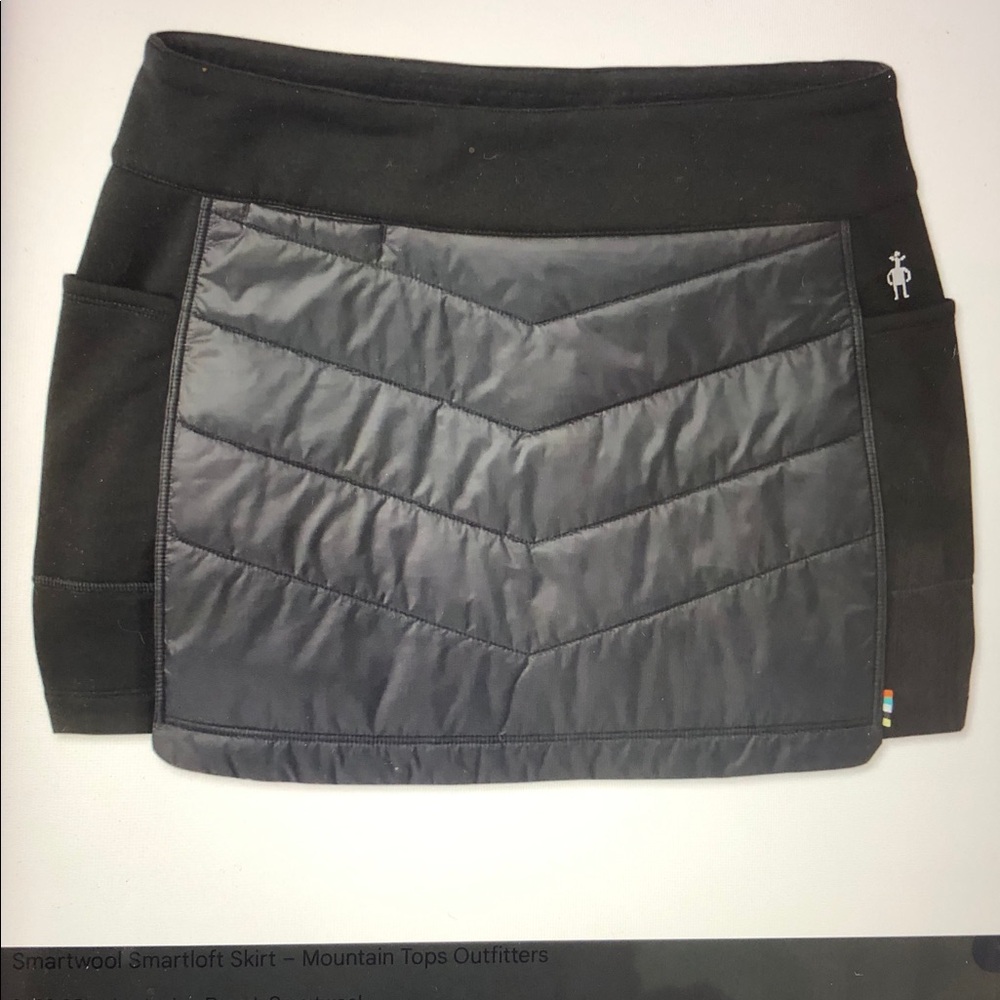 Smartwool Smartloft 60 Insulated Pull-on Skirt size M Black Merino wool